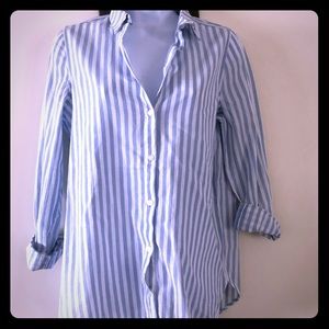 NWT H&M Striped Button Up Top